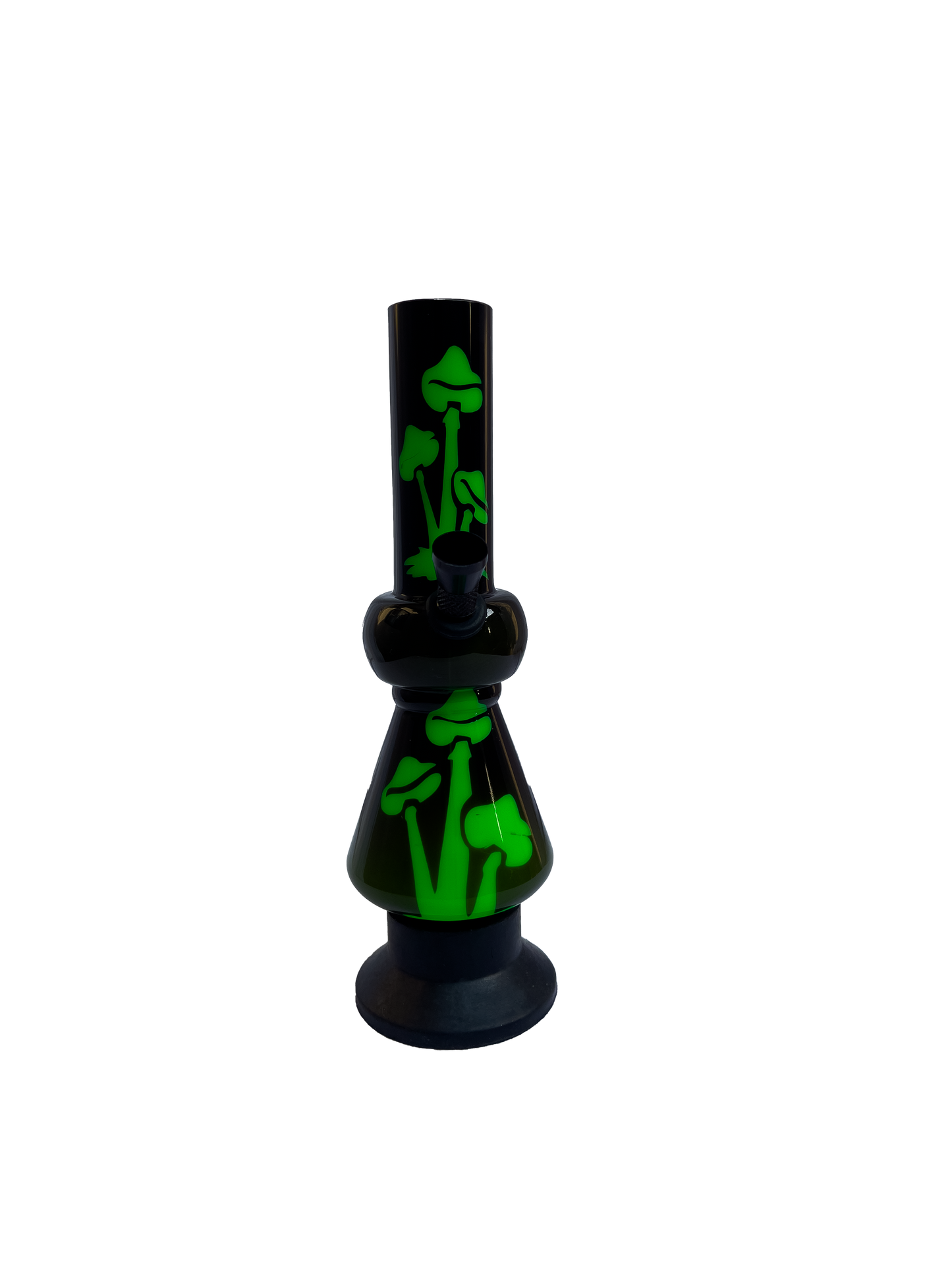 Acrylic Bong by Kiick As - Glass-like Finish Shooter Mini Portable Waterpipe - 20cm / 8 inch "Forest Night" Durable Easy to Clean Stylish Design for Smooth Sessions. Perfect Bong for Home or Travel.