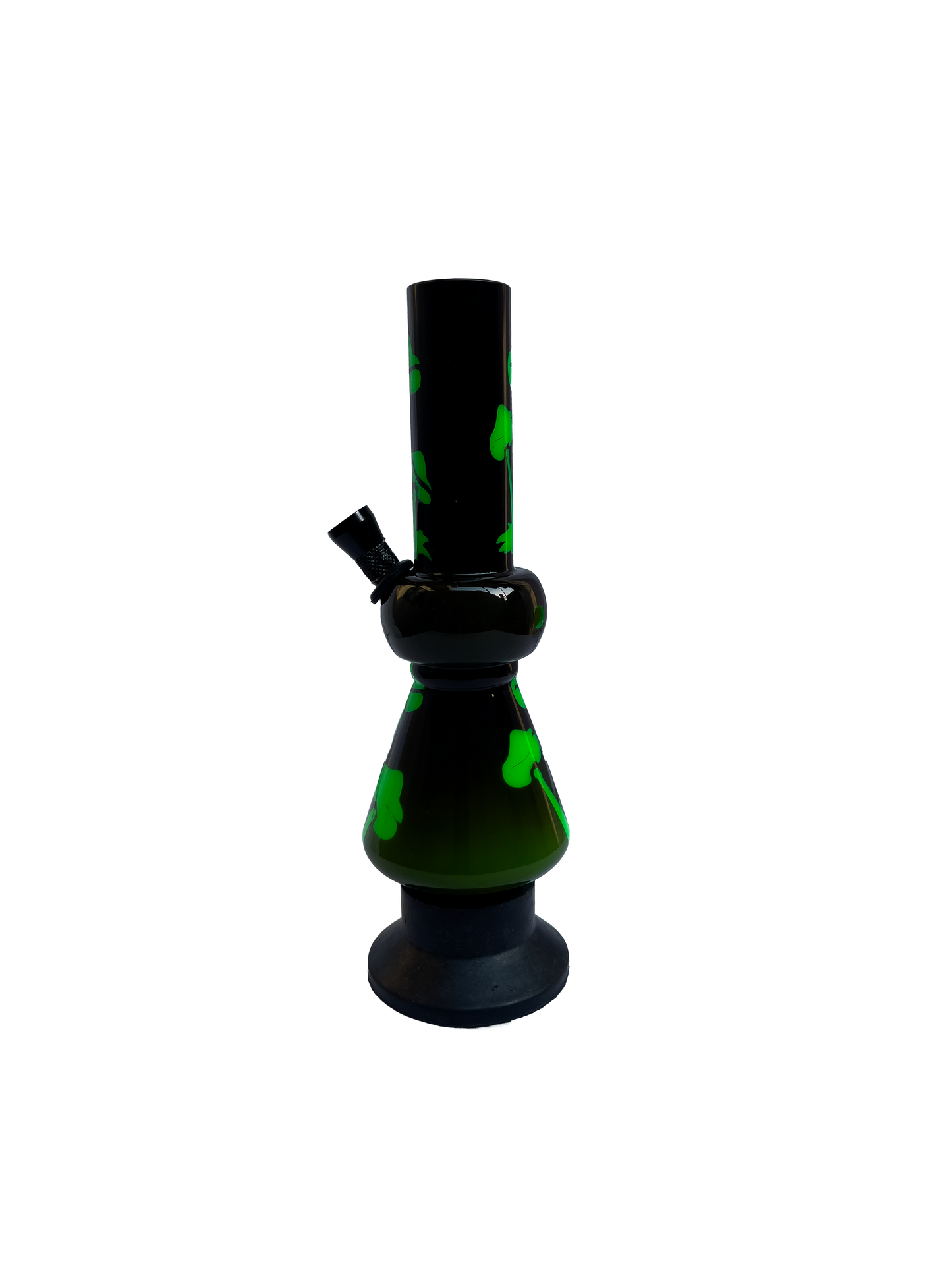 Acrylic Bong by Kiick As - Glass-like Finish Shooter Mini Portable Waterpipe - 20cm / 8 inch "Forest Night" Durable Easy to Clean Stylish Design for Smooth Sessions. Perfect Bong for Home or Travel.