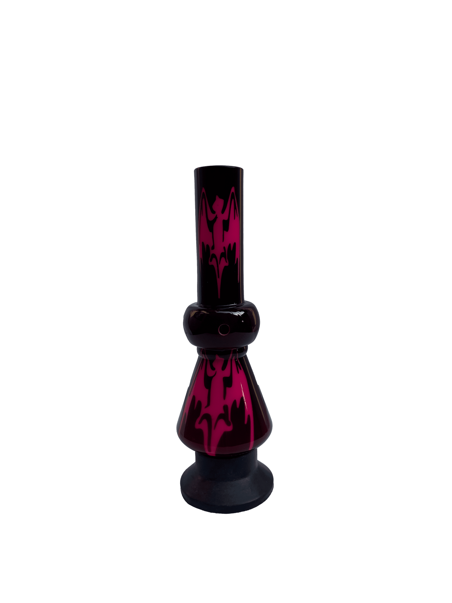 Acrylic Bong by Kiick As - Glass-like Finish Shooter Mini Portable Waterpipe - 20cm / 8 inch "Midnight Bat" Durable Easy to Clean Stylish Design for Smooth Sessions. Perfect Bong for Home or Travel.