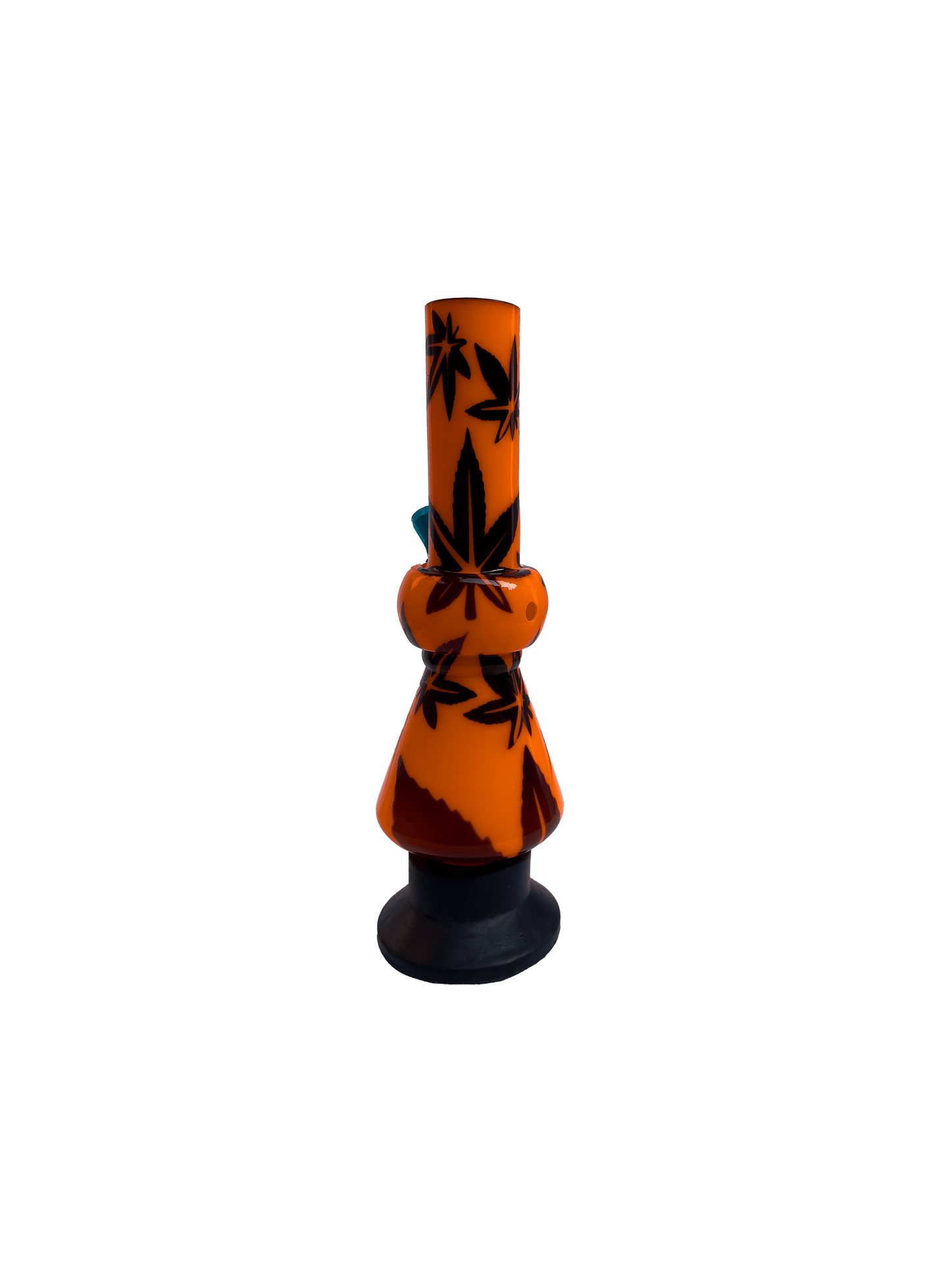 Acrylic Bong by Kiick As - Glass-like Finish Shooter Mini Portable Waterpipe - 20cm / 8 inch "Pulpy Orange" Durable Easy to Clean Stylish Design for Smooth Sessions. Perfect Bong for Home or Travel.