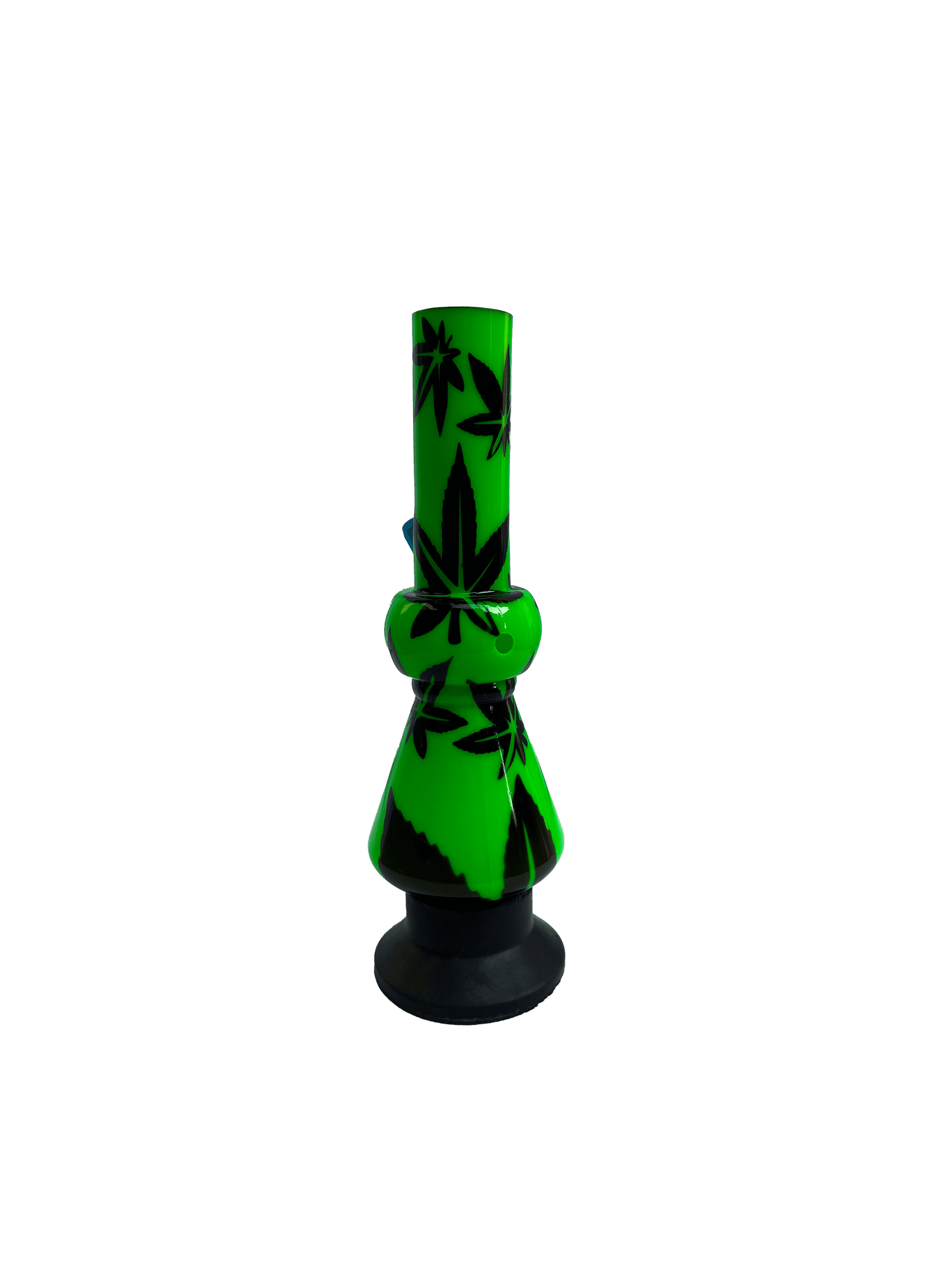 Acrylic Bong by Kiick As - Glass-like Finish Shooter Mini Portable Waterpipe - 20cm / 8 inch "Forest Green" Durable Easy to Clean Stylish Design for Smooth Sessions. Perfect Bong for Home or Travel