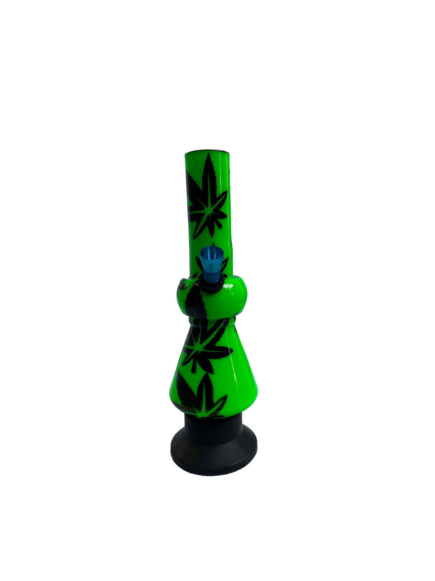 Acrylic Bong by Kiick As - Glass-like Finish Shooter Mini Portable Waterpipe - 20cm / 8 inch "Forest Green" Durable Easy to Clean Stylish Design for Smooth Sessions. Perfect Bong for Home or Travel