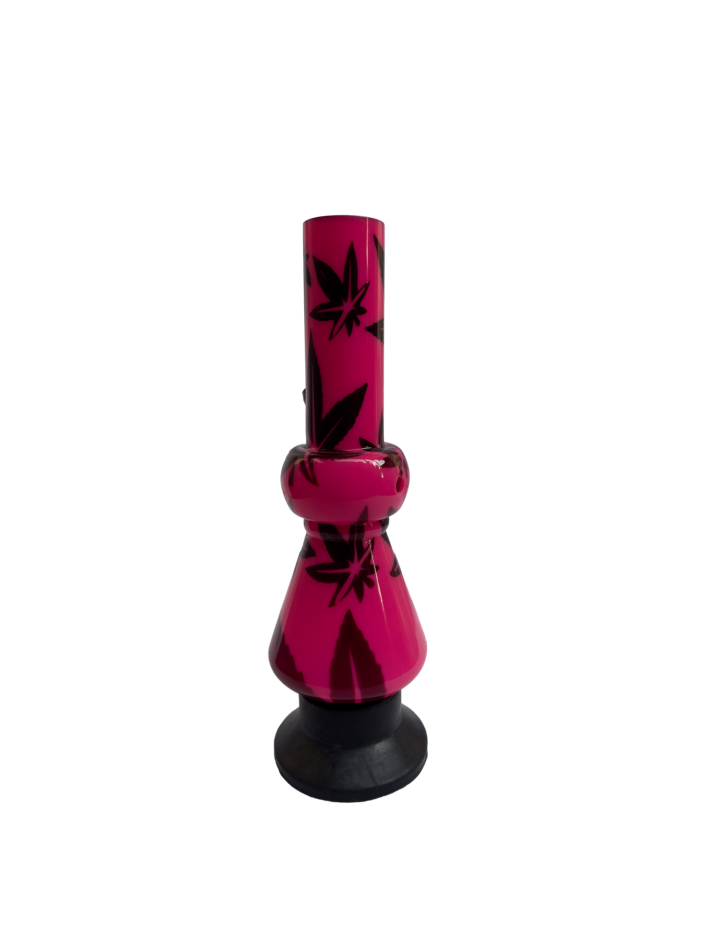 Acrylic Bong by Kiick As - Glass-like Finish Shooter Mini Portable Waterpipe - 20cm / 8 inch "Pink Pearl" Durable Easy to Clean Stylish Design for Smooth Sessions. Perfect Bong for Home or Travel.