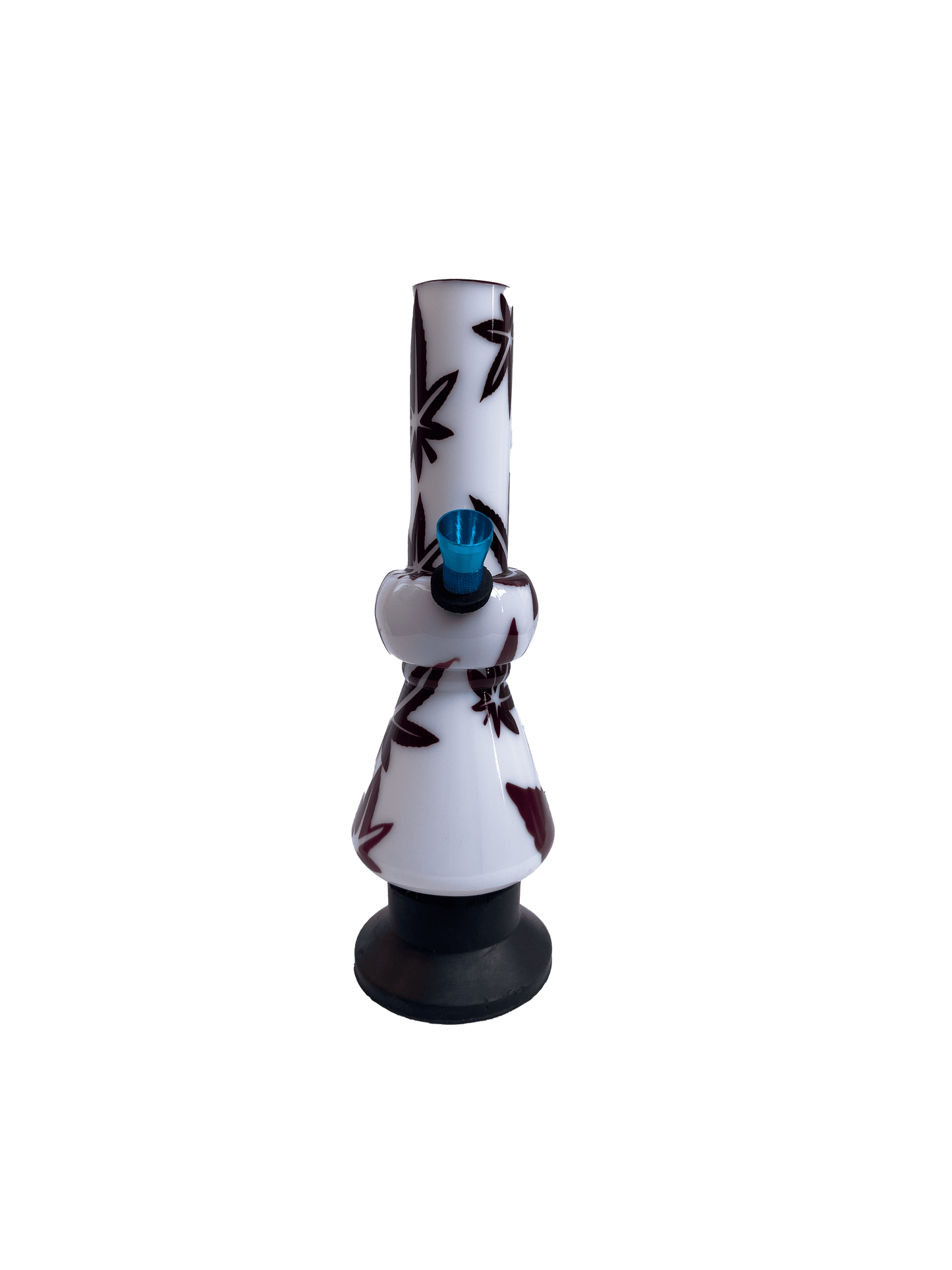 Acrylic Bong by Kiick As - Glass-like Finish Shooter Mini Portable Waterpipe - 20cm / 8 inch "Pearl White" Durable Easy to Clean Stylish Design for Smooth Sessions. Perfect Bong for Home or Travel.