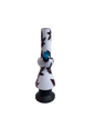 Acrylic Bong by Kiick As - Glass-like Finish Shooter Mini Portable Waterpipe - 20cm / 8 inch "Pearl White" Durable Easy to Clean Stylish Design for Smooth Sessions. Perfect Bong for Home or Travel.