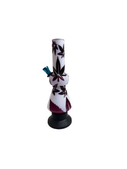 Acrylic Bong by Kiick As - Glass-like Finish Shooter Mini Portable Waterpipe - 20cm / 8 inch "Pearl White" Durable Easy to Clean Stylish Design for Smooth Sessions. Perfect Bong for Home or Travel.