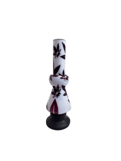 Acrylic Bong by Kiick As - Glass-like Finish Shooter Mini Portable Waterpipe - 20cm / 8 inch "Pearl White" Durable Easy to Clean Stylish Design for Smooth Sessions. Perfect Bong for Home or Travel.